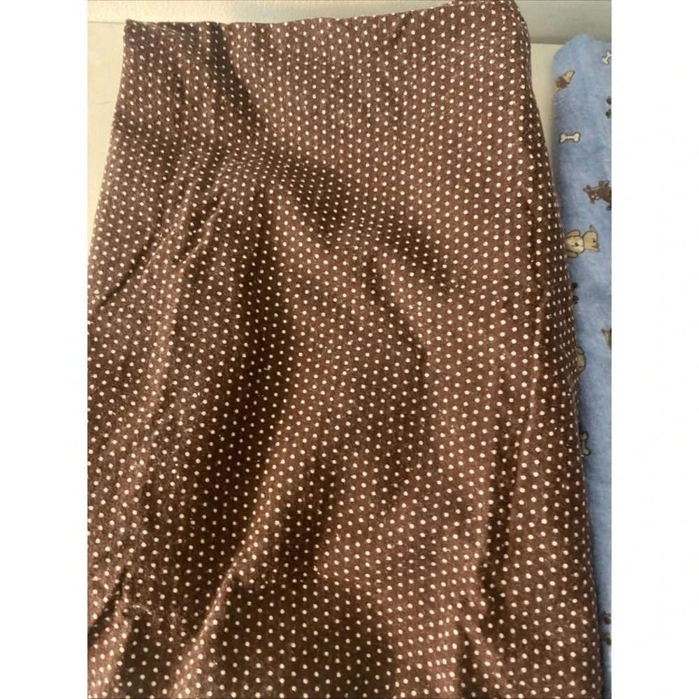 Lot of 2 Carters Flannel Receing Blankets Brown Polka Dots and Puppy Dog Blue